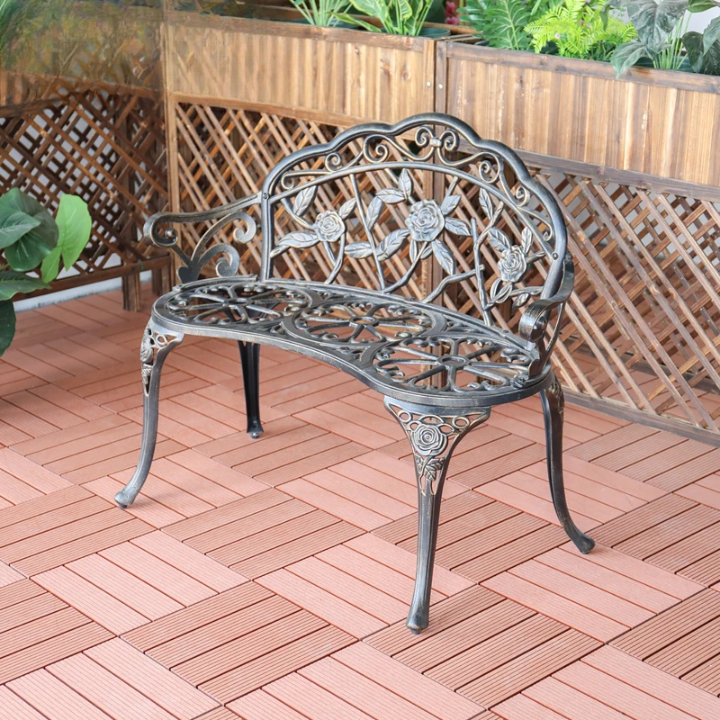 Уличная скамейка для парка алюминиевая чугунная Антикоррозийная досуга балкона