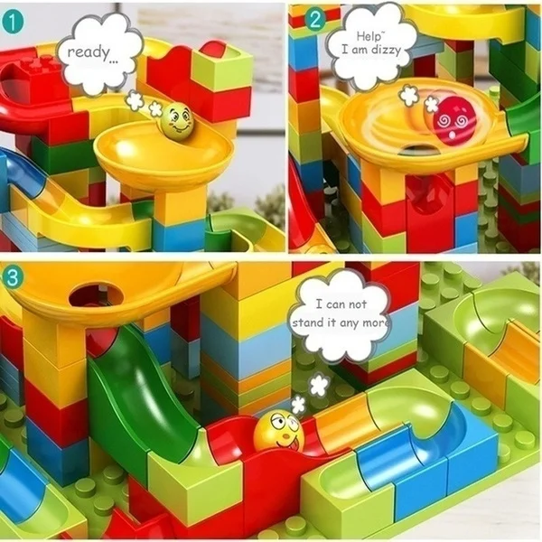84-504 шт. Детский конструктор Marble Race Run | Игрушки и хобби