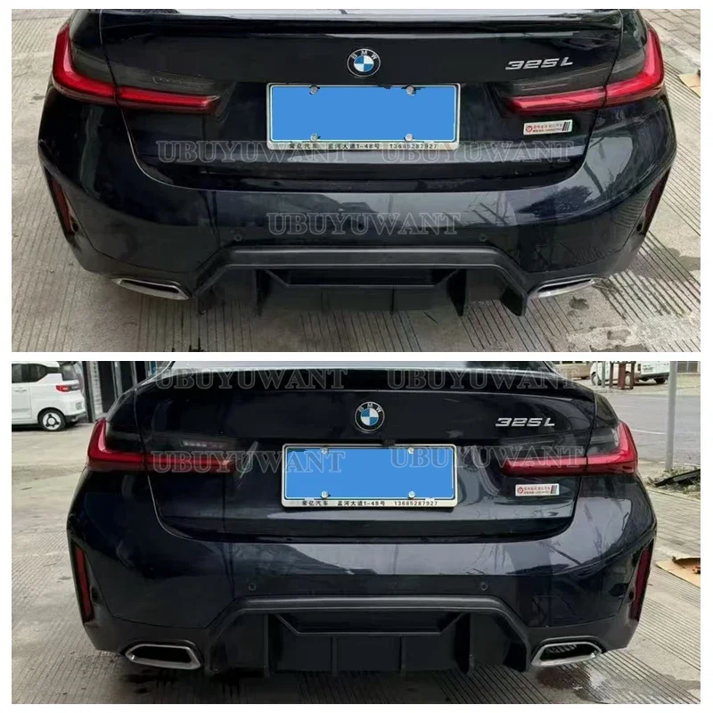 КАРБОНОВЫЙ ВЫГОД Для BMW НОВЫЙ G20 320 325 330 335 Бампер Задний Quad Диффузор Глянцевый