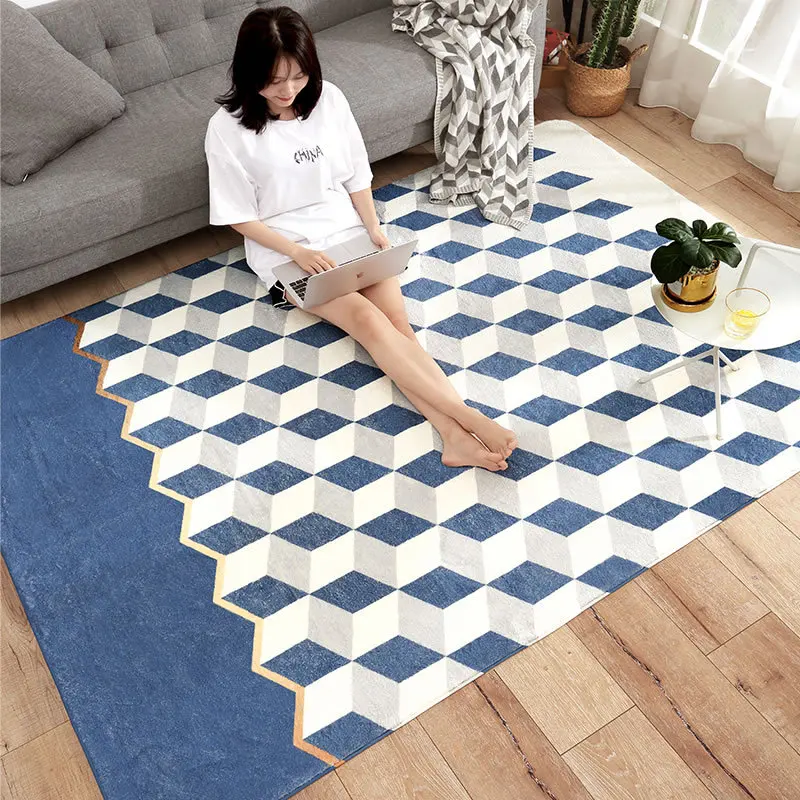 

Super Soft Lamb Velvet Living Room Carpet Simple Classic Home Decoration Floor Mats Children Crawling Mat Bedroom Tatami Mats