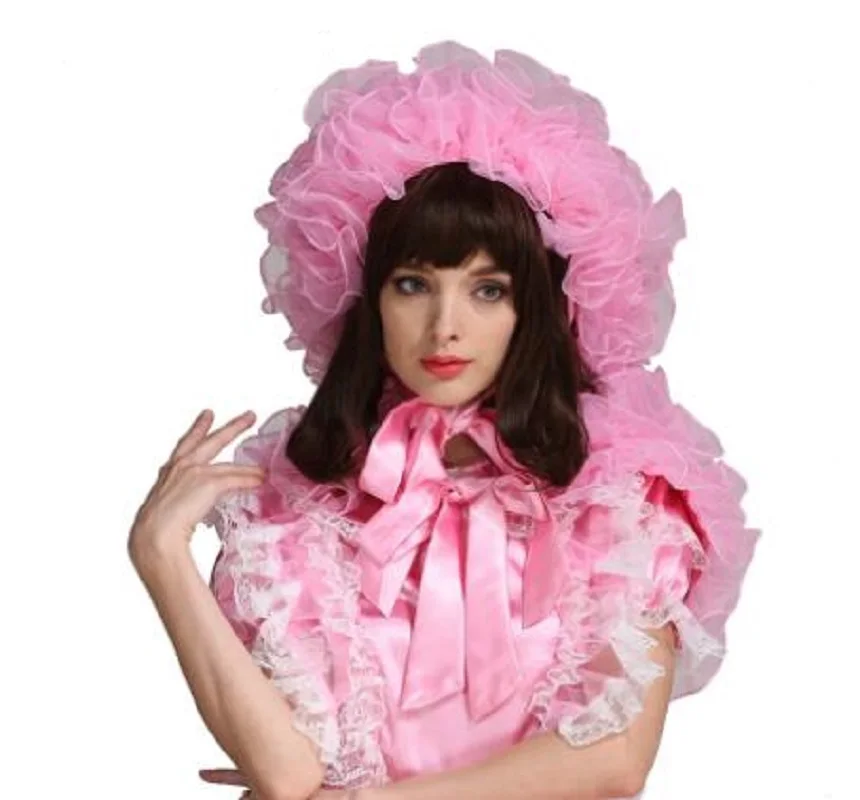 Пышные розовые шапки и шали из органзы для девушек во французском стиле |