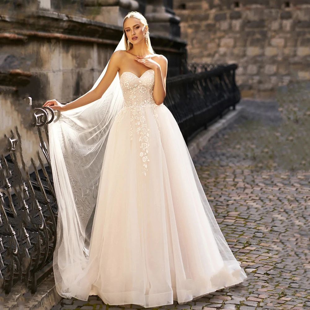 

Bespoke Wedding Dress 2023 Elegant Wedding Dresses for Women Robe Bride Suitable Request Weddding Brides Party Evening Women's