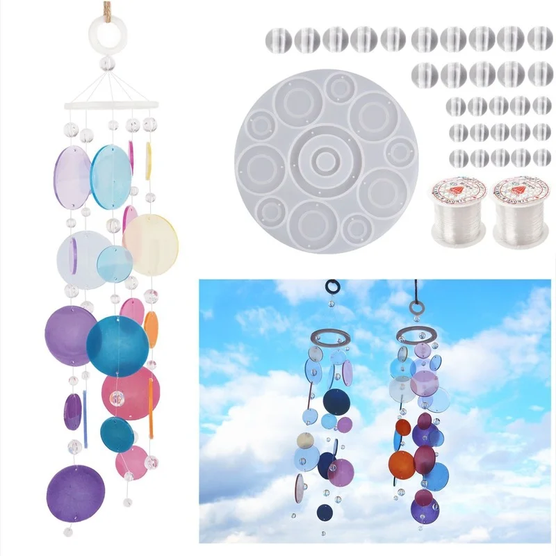 

Wind Chime Silicone Mold Hanging Decoration DIY Crafts Jewelry Epoxy Resin Mold Home Outdoor Decoration Casting Tool