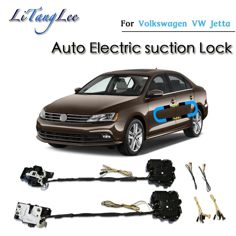 Автомобильная мягкая закрывающаяся дверная защелка для Volkswagen VW Jetta 2013 ~ 2024