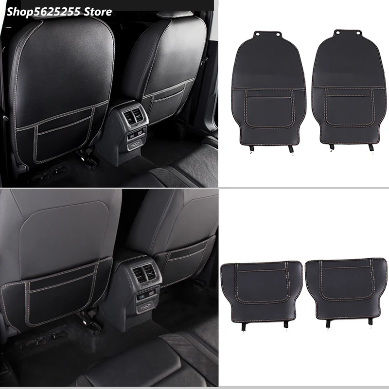 

For Volkswagen VW Tiguan MK2 2017 2018 2019 2020 2021 Rear Seat Anti-Kick Pad Seats Cover Back Armrest Protection Mat