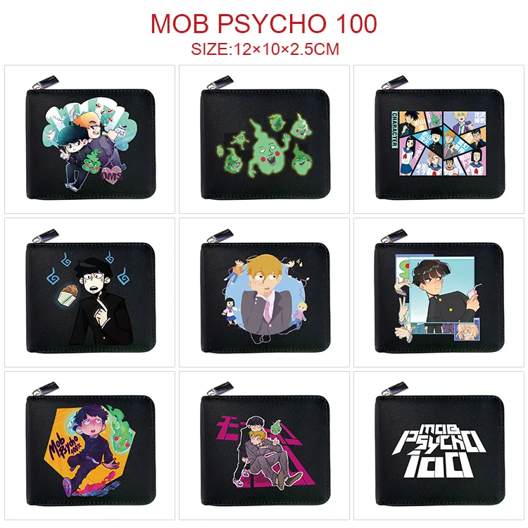

Mob Psycho 100 Animation Derivative Zipper Wallet Cartoon Portable Coin Purse Card Holder Male or Female
