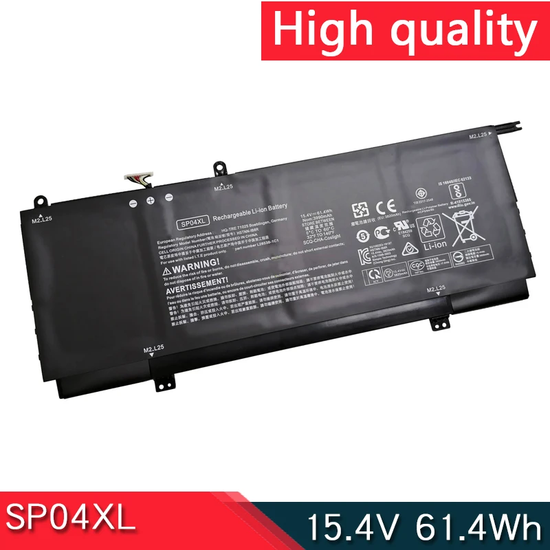 SP04XL Аккумулятор 15 4 В 61 Втч для HP Spectre Chromebook x360 13-AP 14-DA HSTNN-IB8R OB1B TPN-Q185 TPN-Q203 TPN-Q204 L28538-1C1
