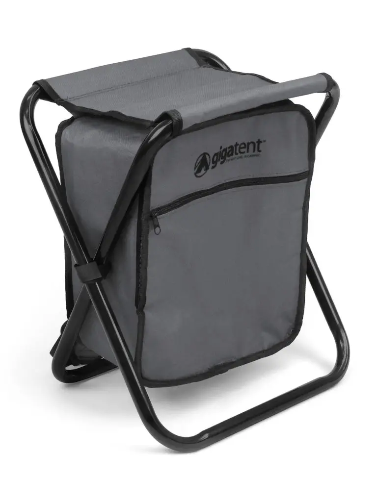 

Backpack Cooler Stool - Collapsible Folding Camping Chair and for Hiking, Beach and More