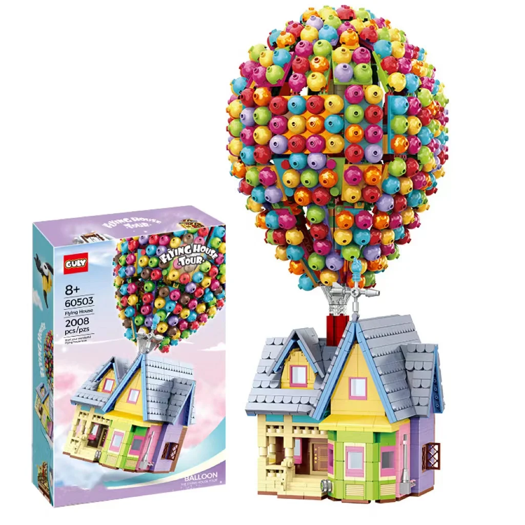 

2008pcs City Expert Big Flying Balloon Up House Modular Building Blocks Bricks Friends Compatible 43217 Toy For Kids