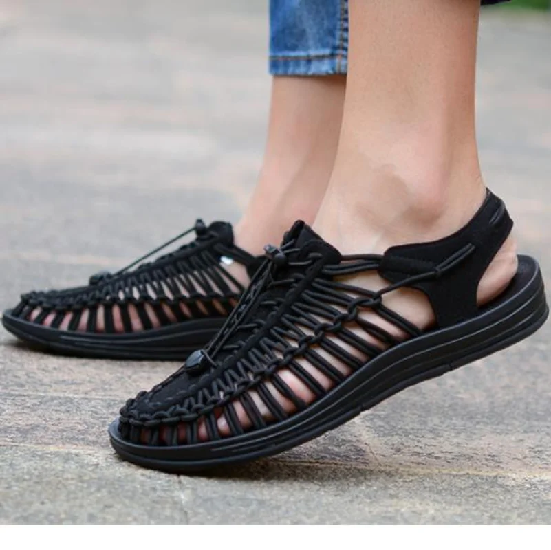 

New Sandals Men Size 35-47 High Quality Handmade Mens Shoes Summer Soft Non-slip Gladiator Sandals Hiking Beach Platform Sandals