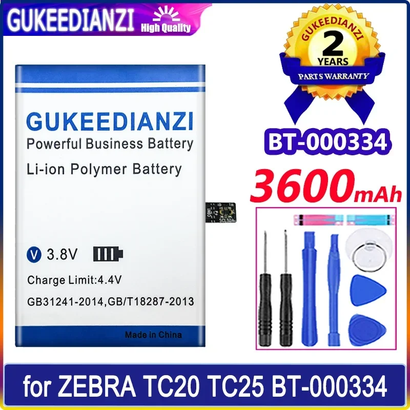 Аккумулятор GUKEEDIANZI BT-000334-01 3600mAh для ZEBRA TC20 TC25 BT-000334 Bateria