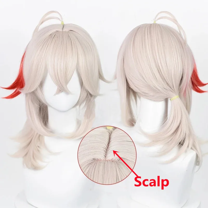 

New style Kaedehara Kazuha Cosplay Wig Genshin Impact Kazuha 50cm Long Heat Resistant Synthetic Hair Halloween Game Wigs