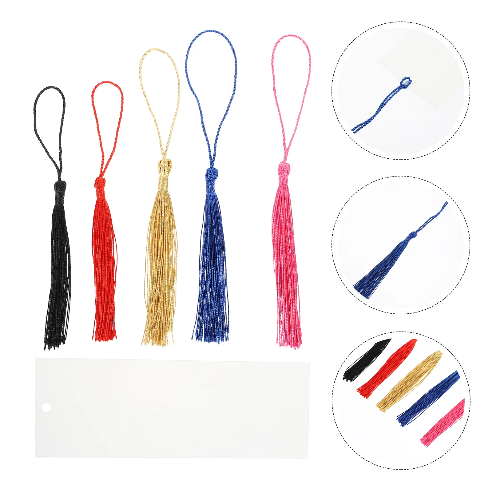 

Tasselstransparent Diy Clear Page Decorative Reader Booth Photo Students Craft Graffiti Small Loops Mini Cardstock Blank Holder