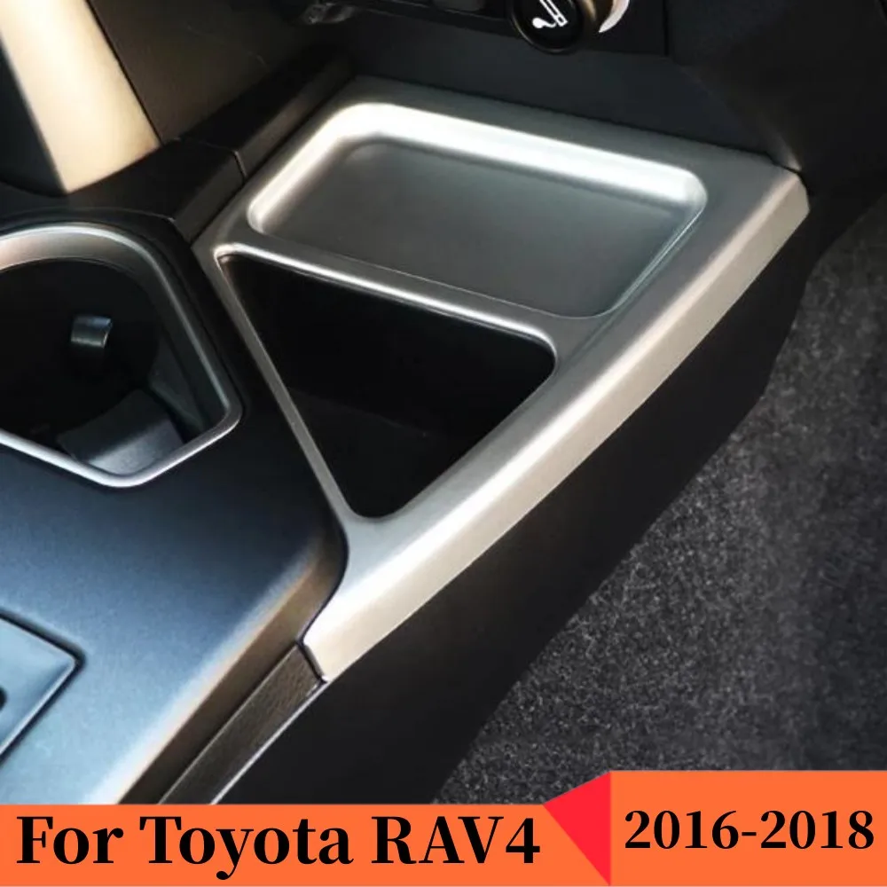 Фото Для Toyota RAV4 RAV 4 2016-2018 аксессуары для интерьера, контейнер с центральным управлением, сетка для хранения, декоративная панель, накладка, детали №1