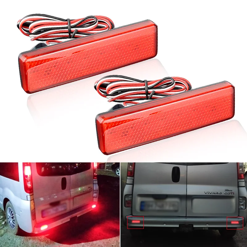 

LED Rear Bumper Reflector Light For Renault Trafic Master For Nissan Primastar For Opel Vauxhall Vivaro Movano Brake Lamp