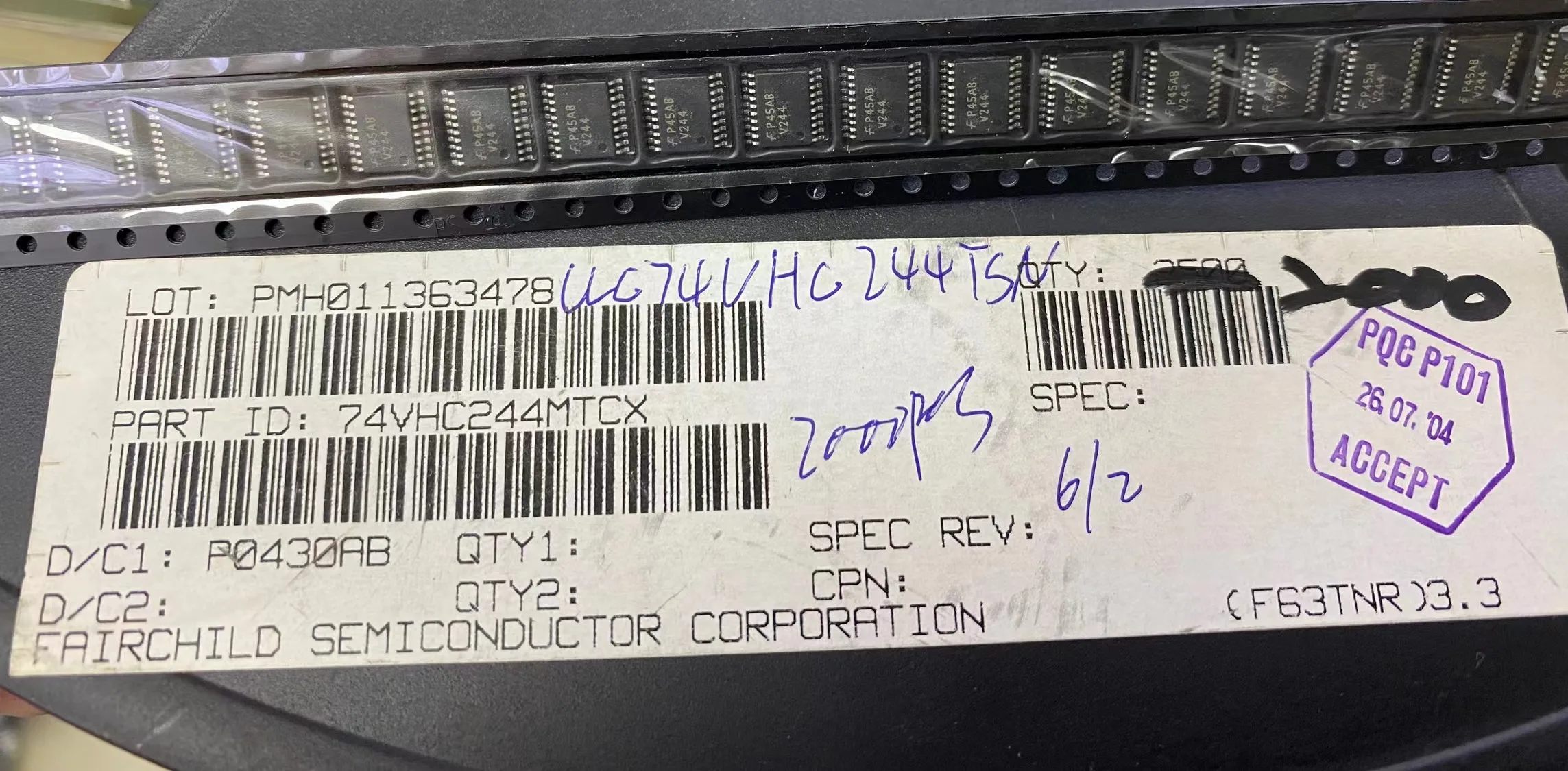 

74VHC244MTCX BOM matching / one-stop chip purchase original