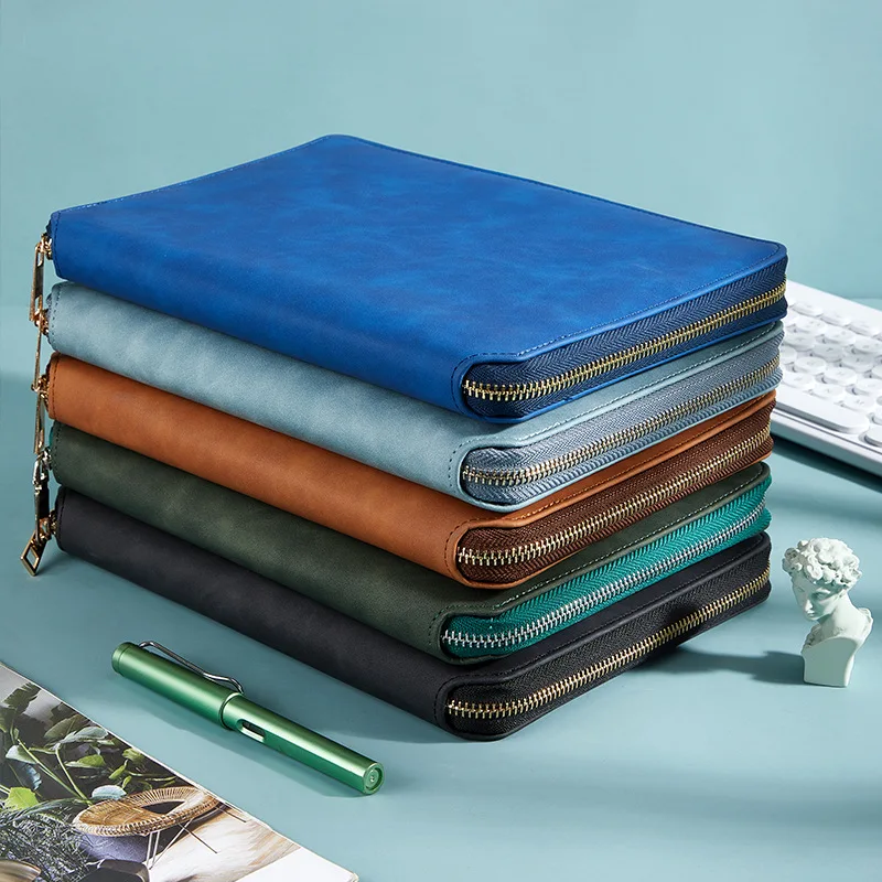 

Notepad Binder Planner Agenda Business Journal And Zipper Rings With 6 Leather Organizer Stationery Notebook