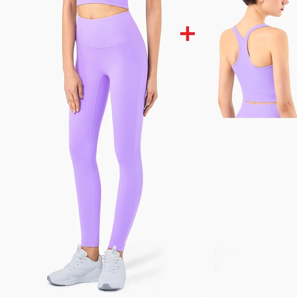 

New Sexy Yoga Set High Wist Tights Yoga Pants Anti-curling Gym Leggings Women's Sports Suit Fitness Bras Vest Workout Clothing
