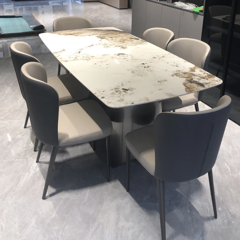 

Роскошный обеденный стол XK в итальянском стиле из искусственного камня, высококачественный домашний обеденный стол из микролита