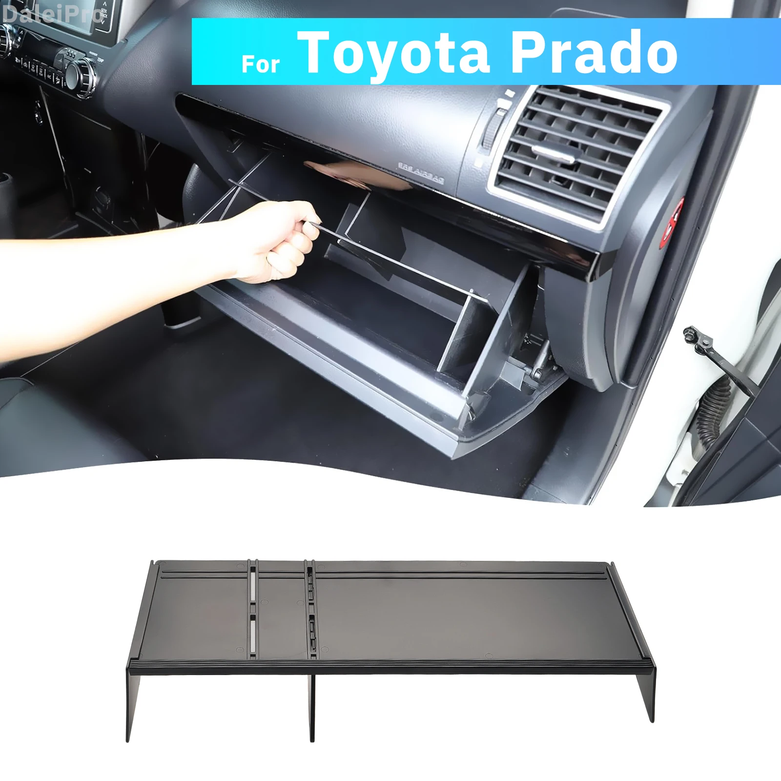 Фото Для Toyota Land Cruiser Prado LC150 J150 FJ150 2010-2018 автомобильное отделение для перчаток, органайзер-разделитель, ящик для хранения Prado №3
