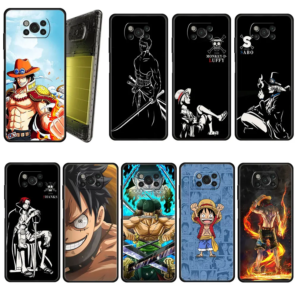 

Bandai Phone Case for Xiaomi POCO X3 NFC M3 M4 Pro X3GT Cover MI 12 11T 10T 11 Lite Silicone Coque Anime One Piece Luffy Shanks