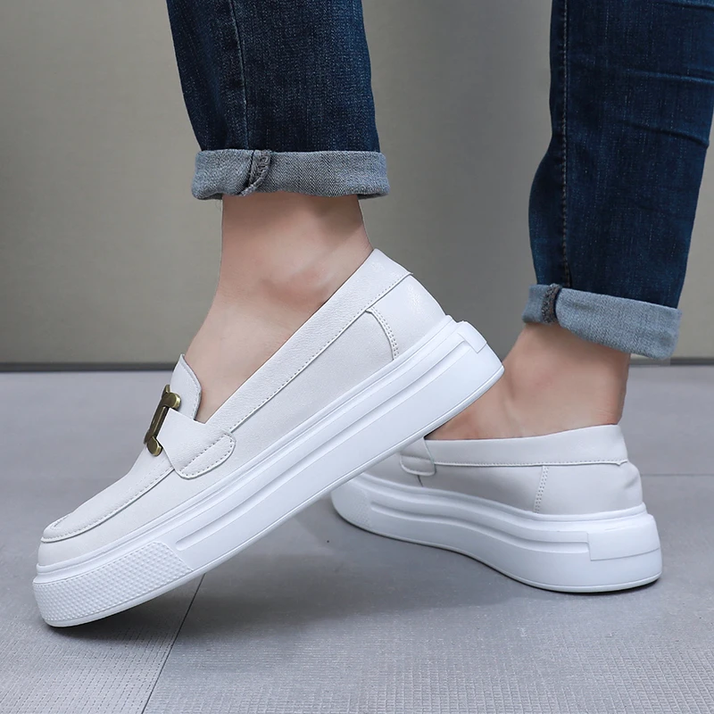 Оригинальные бежевые лоферы мужская модная удобная повседневная кожаная обувь