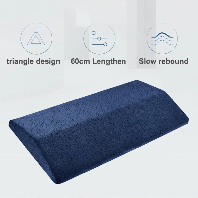 

Slow Rebound Memory Foam Sleep Waist Pillow 60cm Lengthen Convexb Back Cushion Cervical Health Pain Relief Pillow For Pregnant