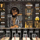 Пользовательская 3D настенная бумага, доска, ручная роспись, пивная промышленность, Декор, настенная бумага, Ресторан, Бар, KTV, винный погреб, настенная бумага