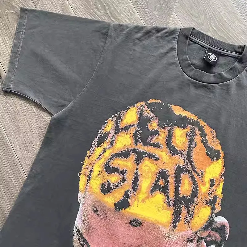 

Round Neck Vintage Hellstar Anniversary Rodman T Shirt Men Women High Quality Tee T-shirt Mon Compte