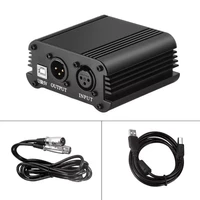 48v usb phantom power supply with usb cable microphone cable for mini microphone condenser recording equipment