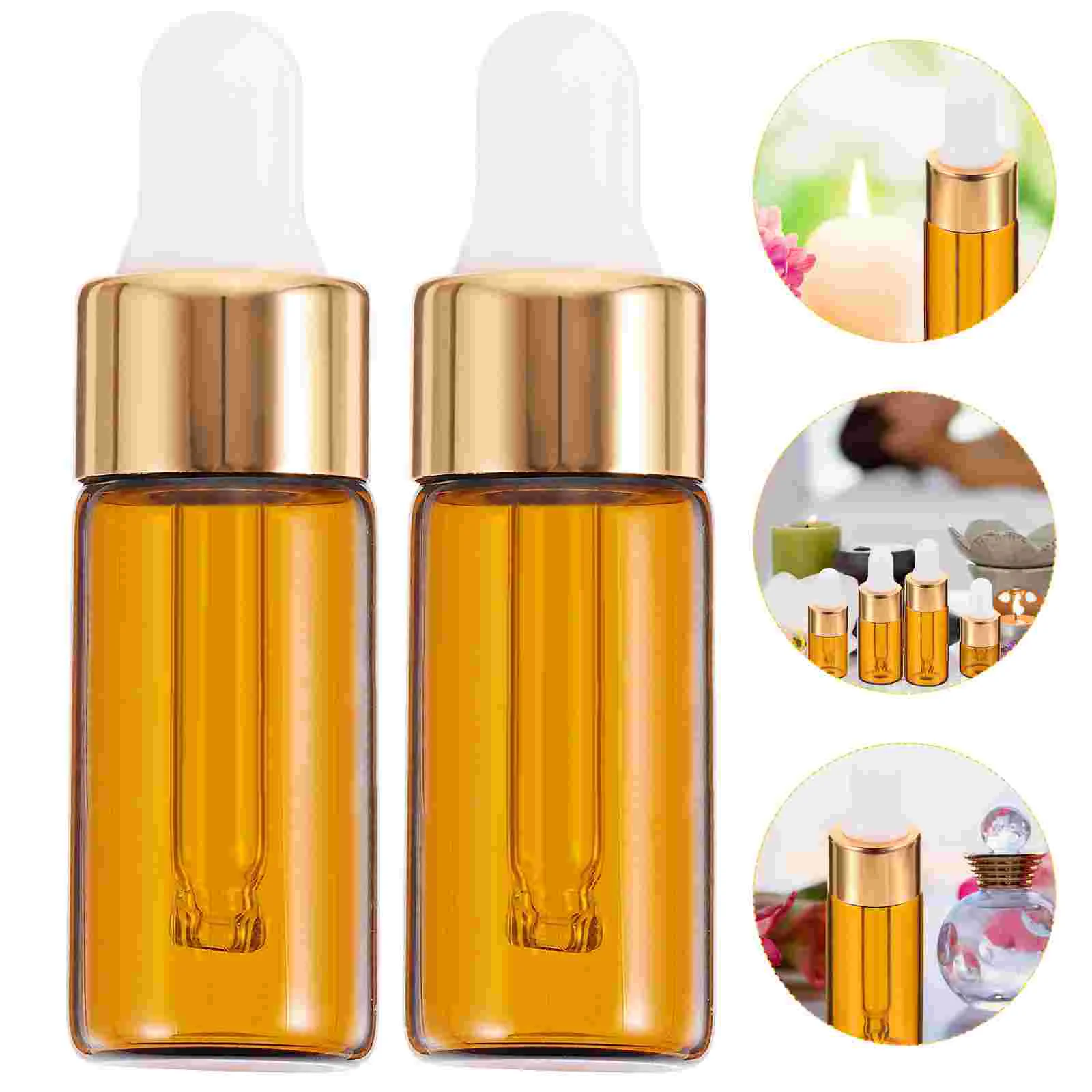 

Bottle Oil Dropper Bottles Essential Mini Empty Travel Perfume Containers Amber Storage Container Clear Vial Roller Sample Case