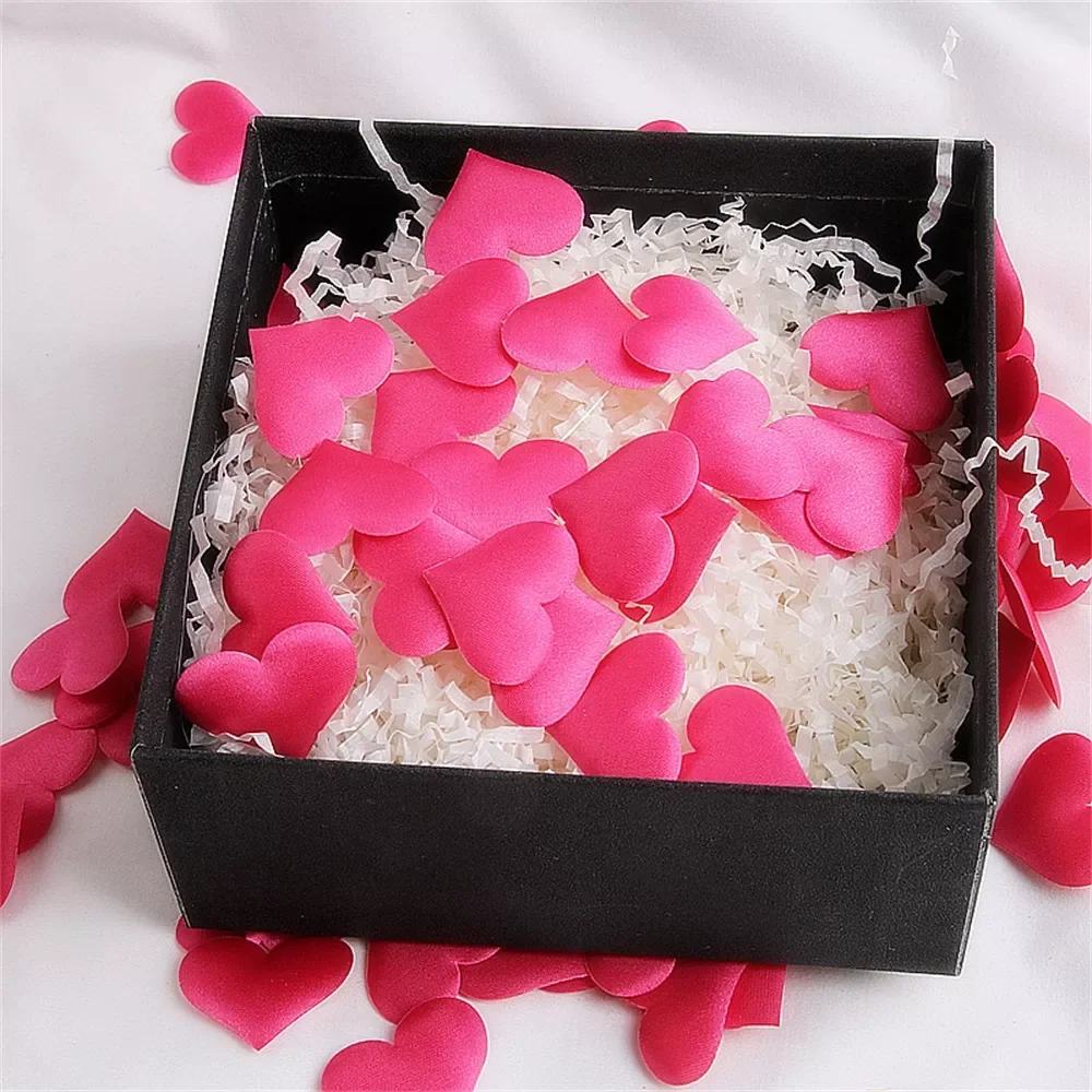 

Mini Sponge Satin Heart Petals Wedding Confetti Romantic Bed Heart Petals Valentines Wedding Anniversary Room Decorate