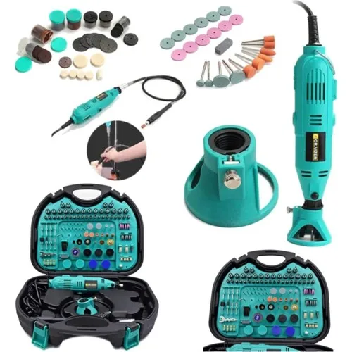 Graizer немецкий набор для гравировки, 252 шт., 400 Вт, 60,000 об/мин, 6 кранов и Rev Hobby, мини-шлифовальный синий