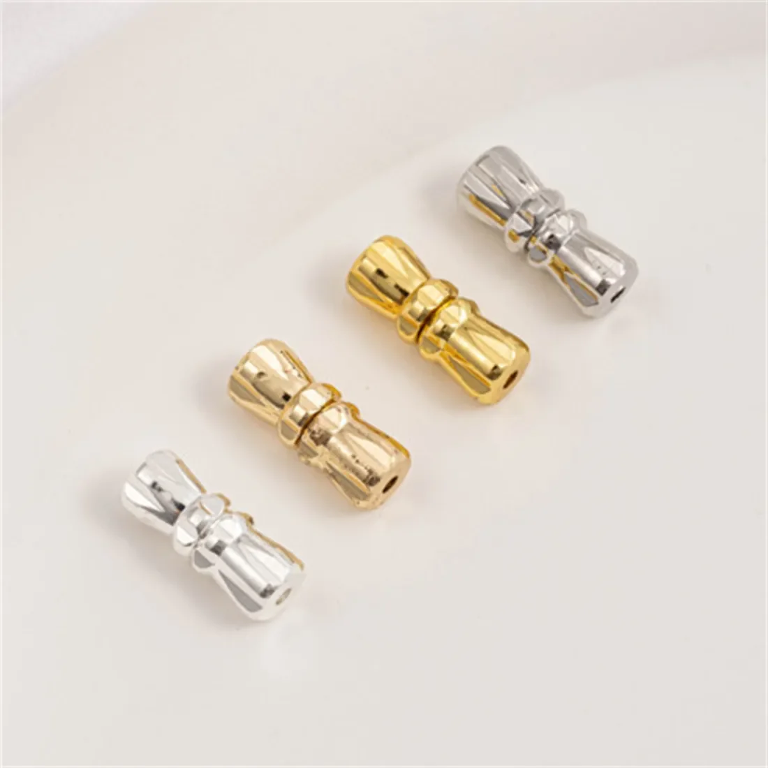 14K18K упаковка золотая и серебряная пряжка с винтом жемчужное ожерелье сделай сам