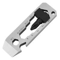 7 in 1 stainless steel outdoor carabiner clip bottle opener keychain climbing accessories multifunction edc card tool