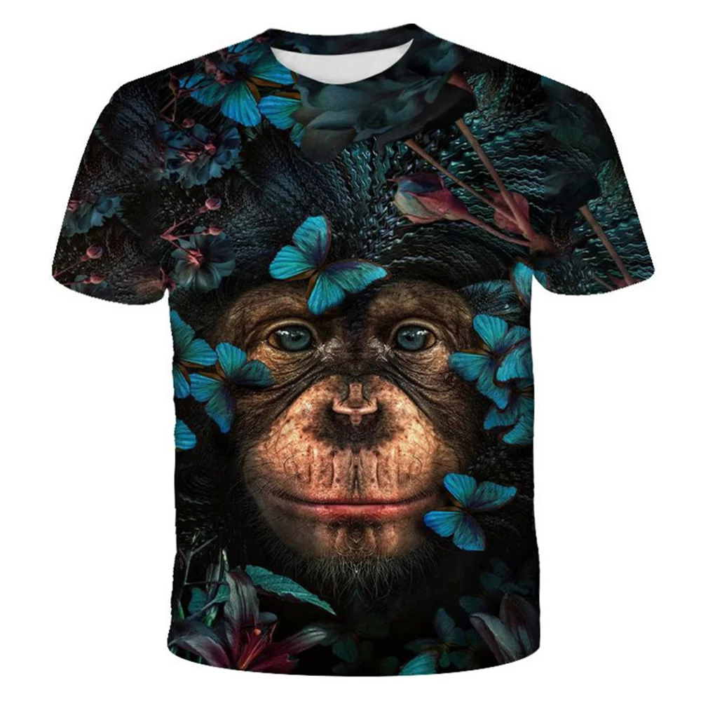 

New Summer Tshirt Casual 3D Originality Animal Printing Harajuku Style T-shirt 150-5XL 2023 Men's/Woman's Streetwear