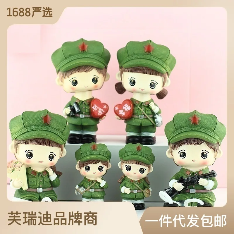 

Креативные искусственные, домашние украшения ручной работы, украшения из смолы, кукольные солдаты, украшения для автомобиля, подарки