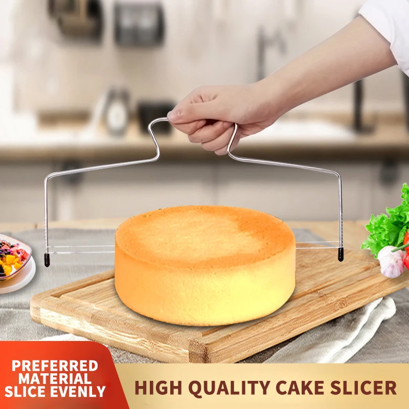 

Stainless Steel Cake Layer Slicer Toast Bread Cutter Separator Cake Cutter Food Grade Durable Kitchen Baking Supplies Hot Sale