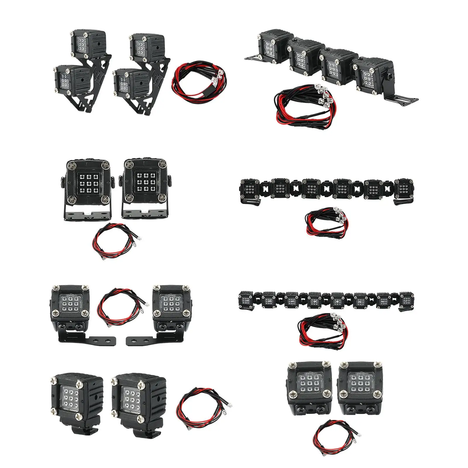 

1/10 LED Light with Shade for Axial SCX10 TRX4 TRX6 Model Buggy Crawler