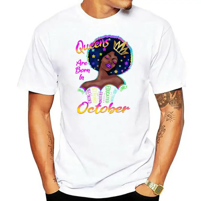 

Queens are Born in October Birthday Shirt Black Women's Gift T-Shirt
