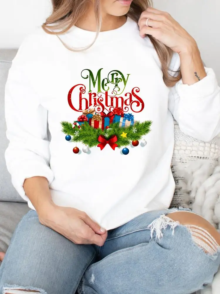 

Gift Lovely Style Cute 90s Fashion Print Merry Christmas Pullovers For Women Happy New Year Female Clothing Graphic Sweatshirts