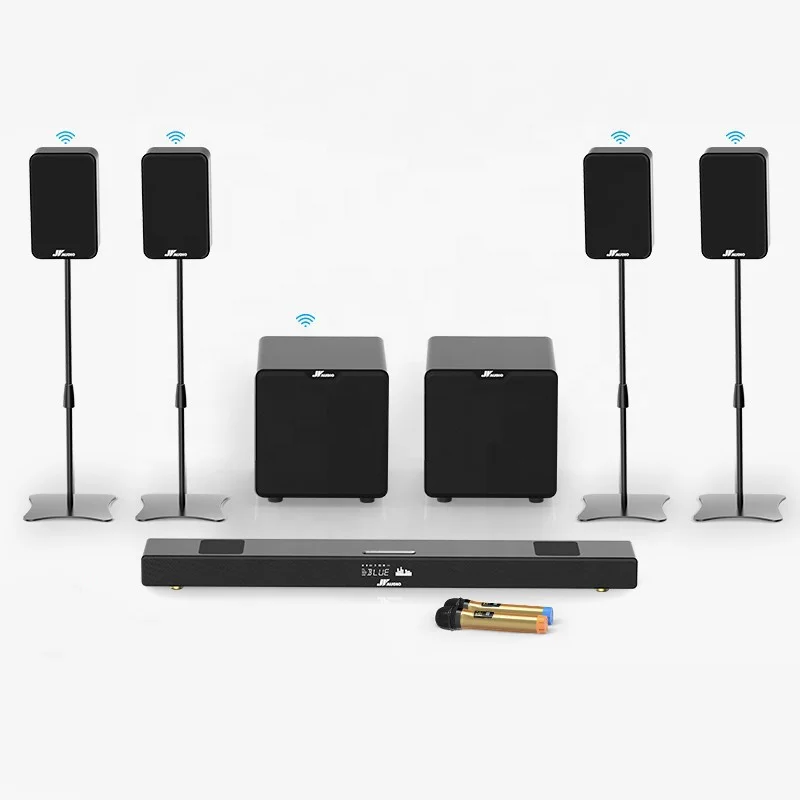 

High Definition Surround Sound Home Theater 7.2 Channel Speaker System Including 4 PCS Satellite Speakers And Two Sets Subwoofer