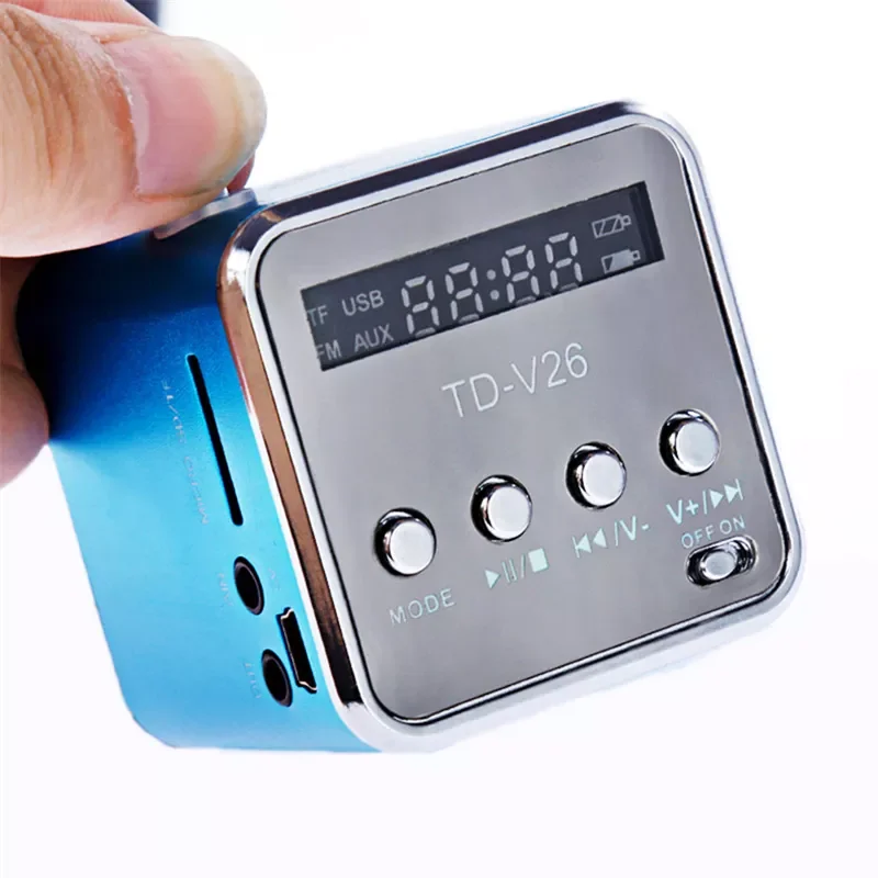 

Mini Radio FM Digital Portable Speakers w/ FM Radio Receiver Support SD/TF Card for Mp3 Music Player USB Charging 87.5-108 MHz