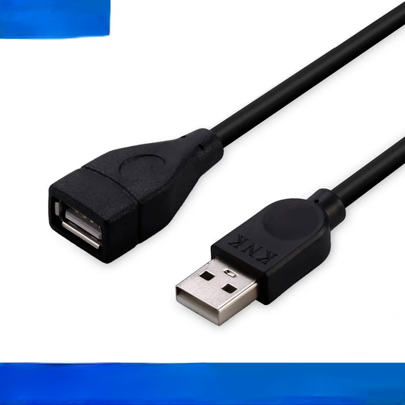 

USB Extension Cable Black USB Data Cable Charging Cable 5 Meters Male To Female 2.0 Full Copper Tape Shield