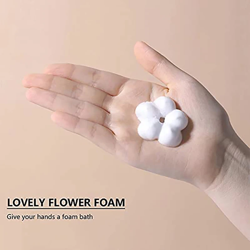 

Creatives Flower-Shaped Soap Dispenser Bubble Bottles Refillable Soap Containers Foaming Sanitizer Bathroom Hand Facial Cleanser