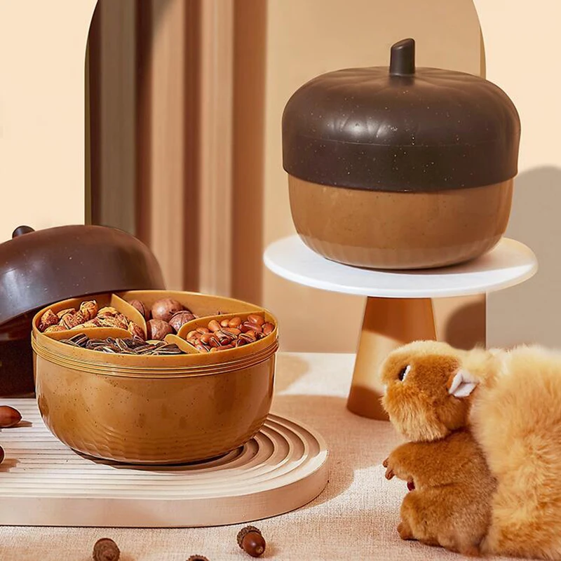 

Герметичная коробка для хранения сушеных фруктов в форме лесного ореха, контейнер, коробка для конфет, лоток для фруктов с крышкой для кухни...