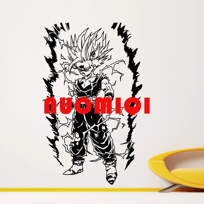 Наклейка на стену Dragon Ball Goku Saiyan Vegeta Beerus Broly декоративная Водонепроницаемая