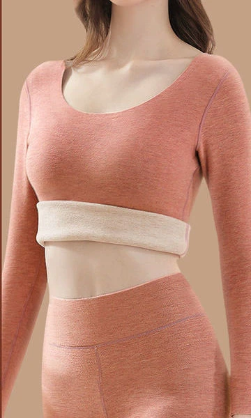 

Double-sided German Velvet Self-heating Thermal Underwear Women's Inner Wear Bottoming Plus Velvet Thick Single Top
