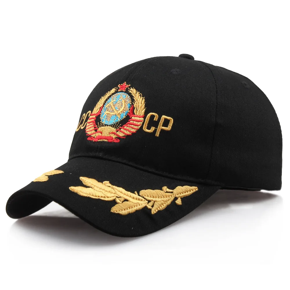 

New CCCP USSR national emblem Style Baseball Cap Unisex black Red cotton snapback Cap with embroidery high quality hats garros