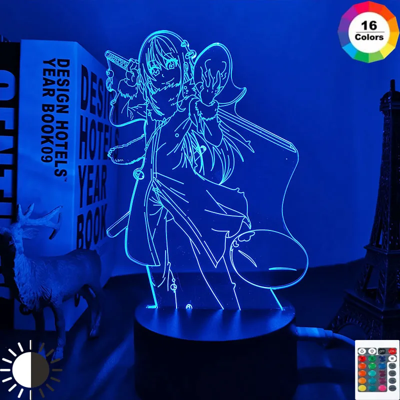 

Anime Led Lamp That Time I Got Reincarnated As A Slime Rimuru Tempest for Kids Room Decor Slime Isekai 3d Light Manga TenSura